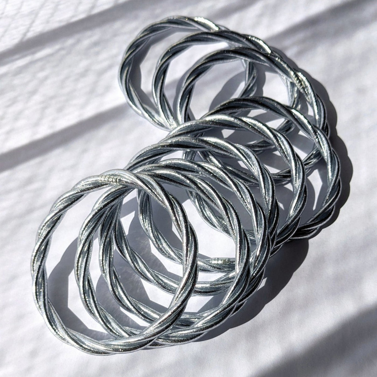 Gedraaide Boeddhistische Armband - Silver