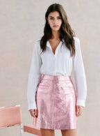JUPE COURTE BRILLANTE ROSE JULIE PETITE MENDIGOTE