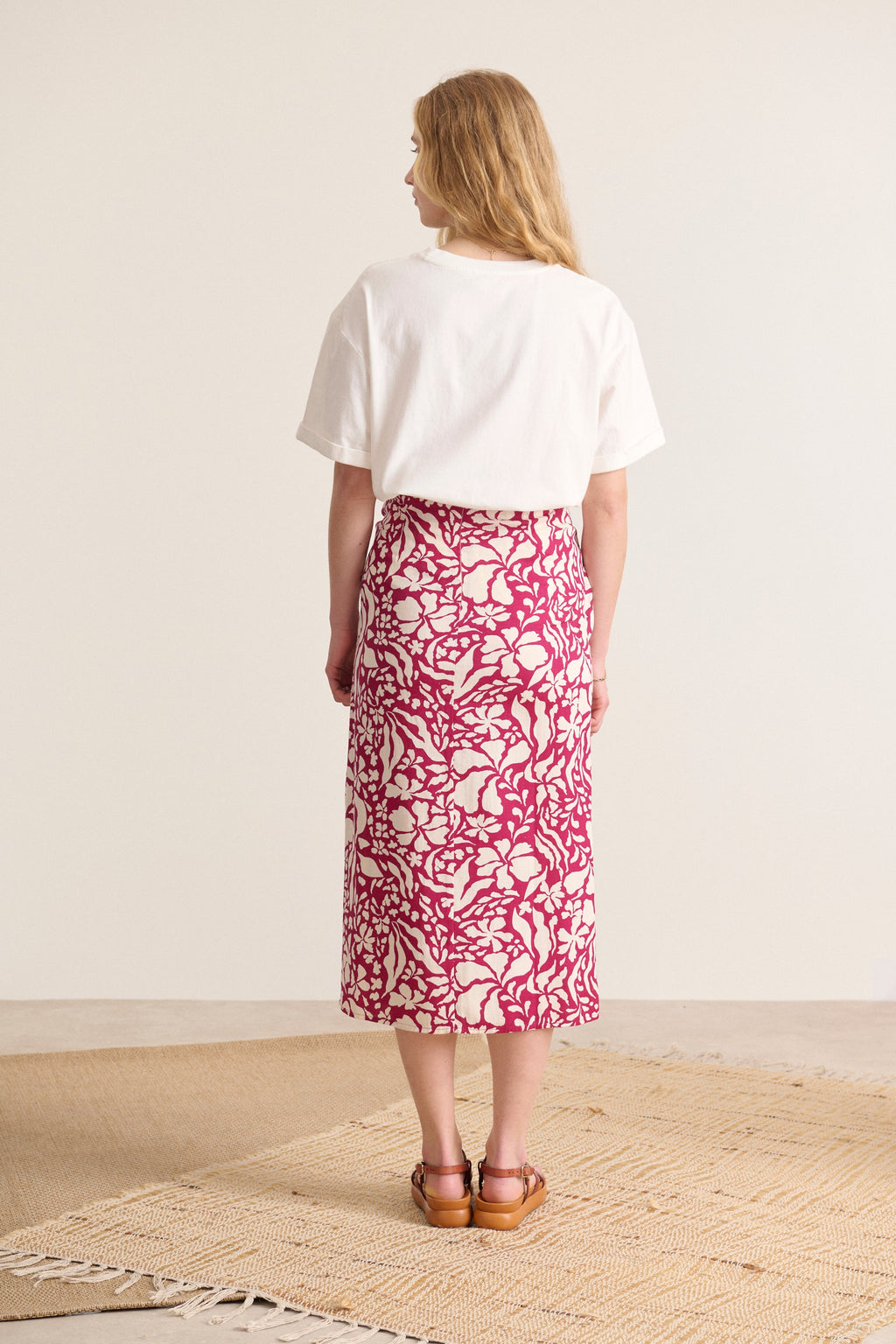 Wrap skirt to tie on the side of the waist elegant summer bottom Parisian brand Garance 