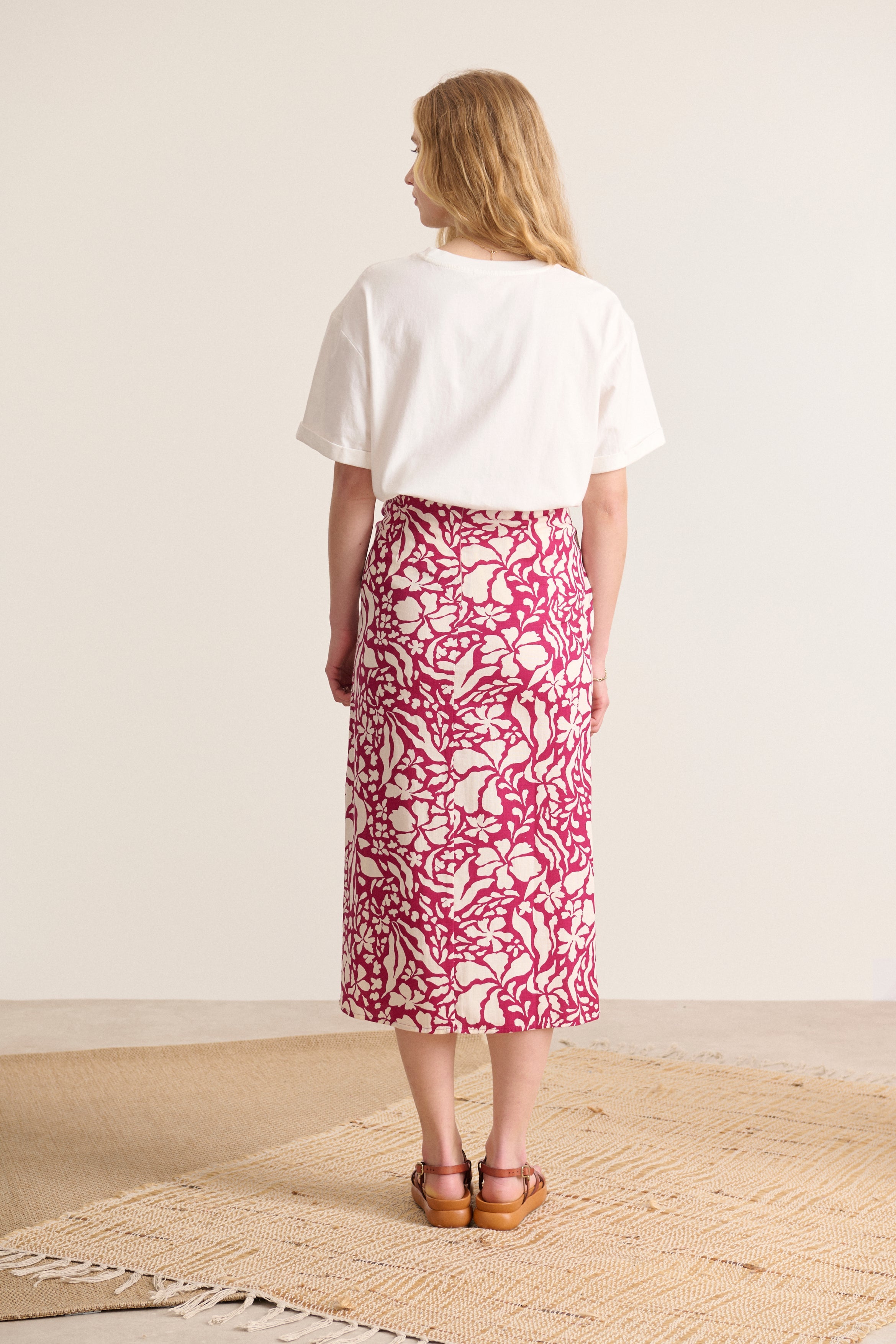 Wrap skirt to tie on the side of the waist elegant summer bottom Parisian brand Garance 