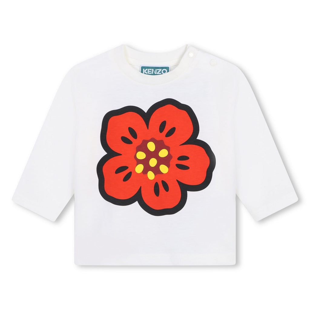 Tee-Shirt Manches Longues Ivoire - Fille