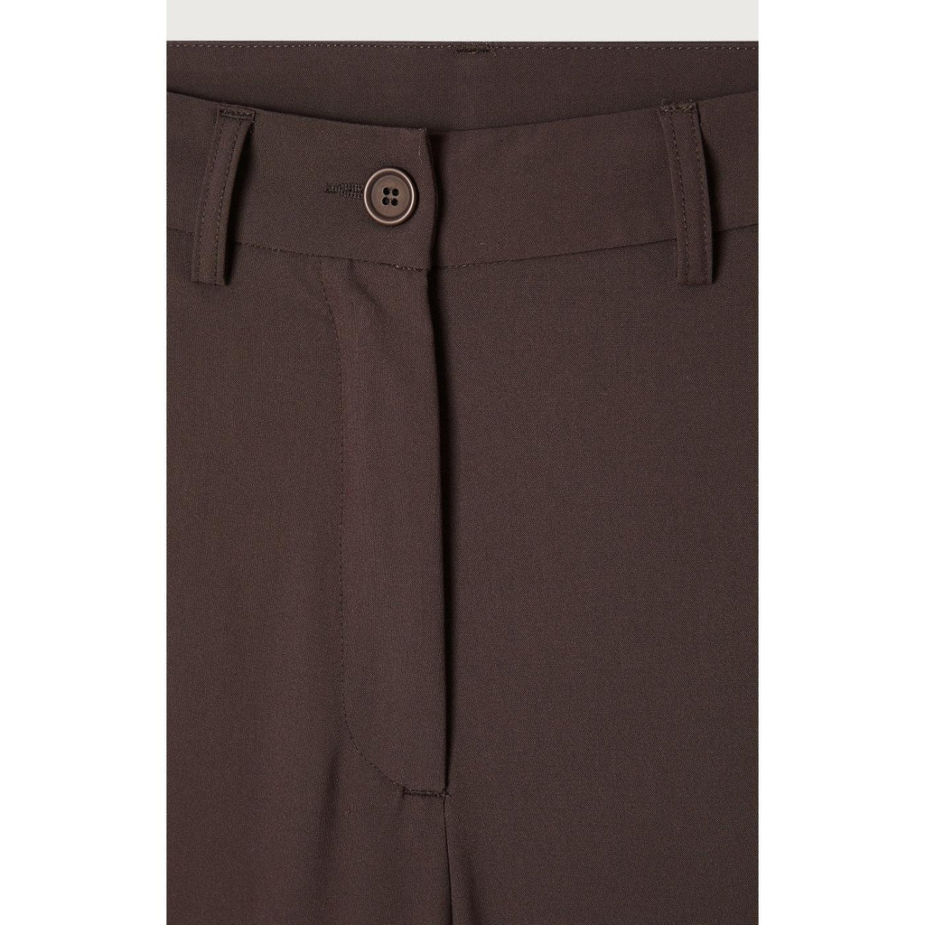 High-Waisted Trousers - Cacao - Women