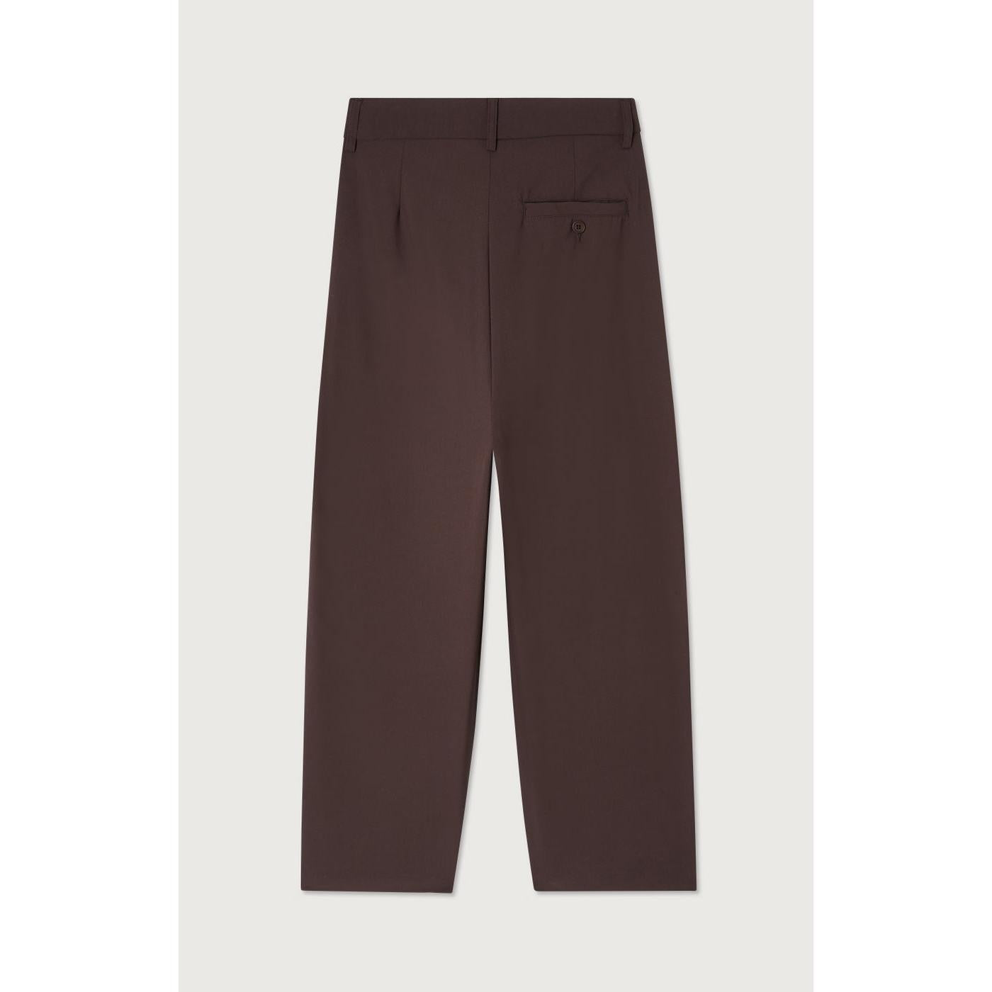 High-Waisted Trousers - Cacao - Women