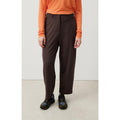 High-Waisted Trousers - Cacao - Women