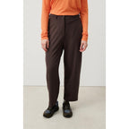 High-Waisted Trousers - Cacao - Women