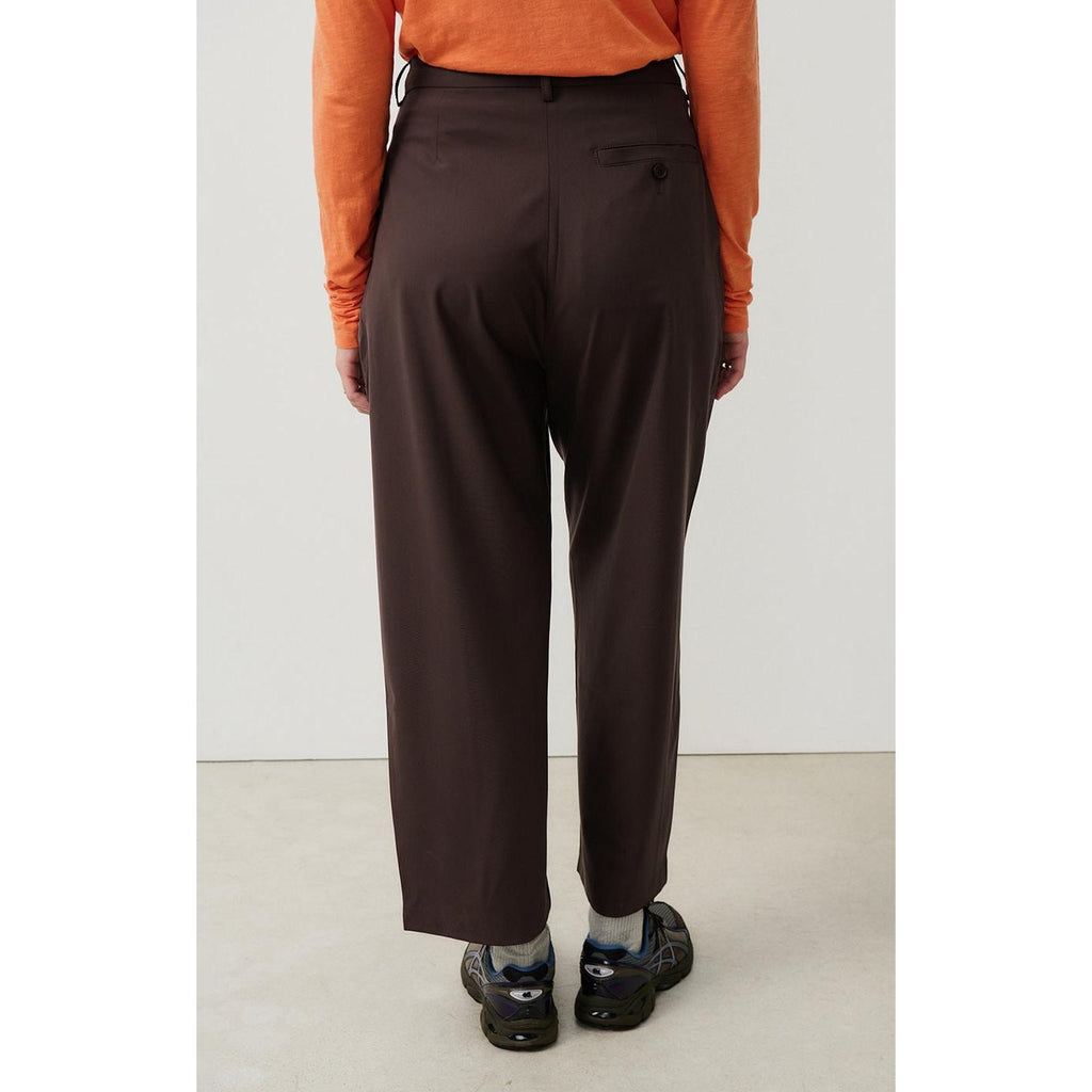 High-Waisted Trousers - Cacao - Women
