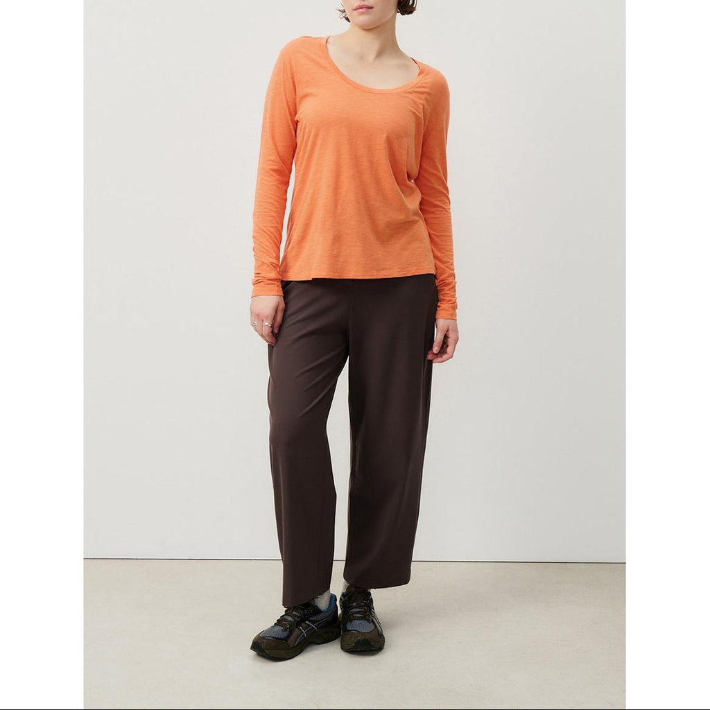 High-Waisted Trousers - Cacao - Women