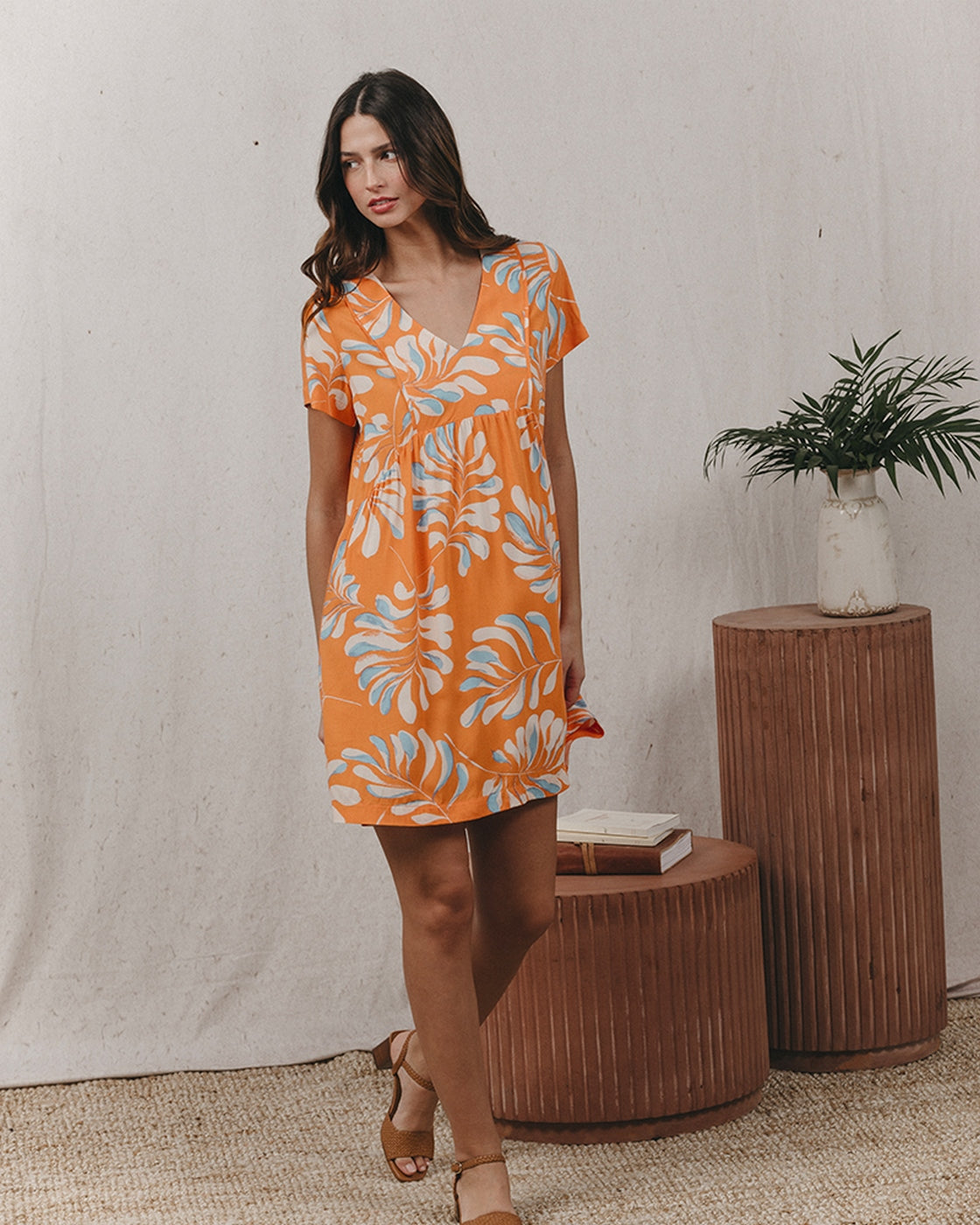 Vestido Corto Kai - Naranja