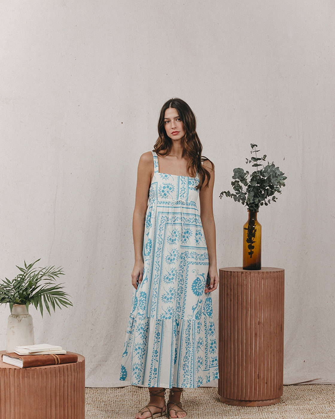 Kareen Long Dress - Ecru