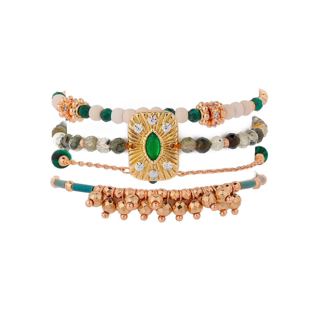 Manschettenarmband Karmelia Grün