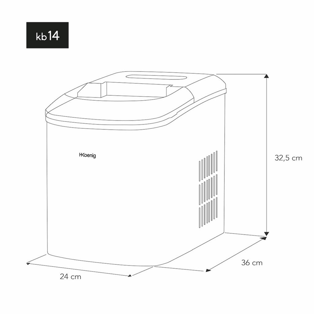 Máquina de Hielo 12 Kg - Inox