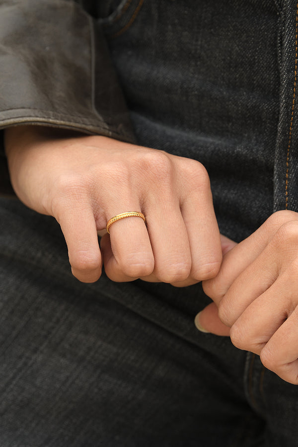 Anillo Ajustable "Violaine" Acero Inoxidable