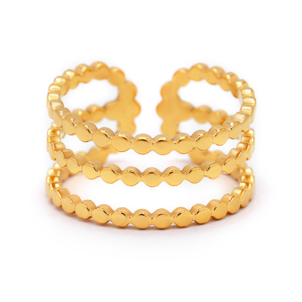Anillo ajustable "Yolaine" de acero inoxidable