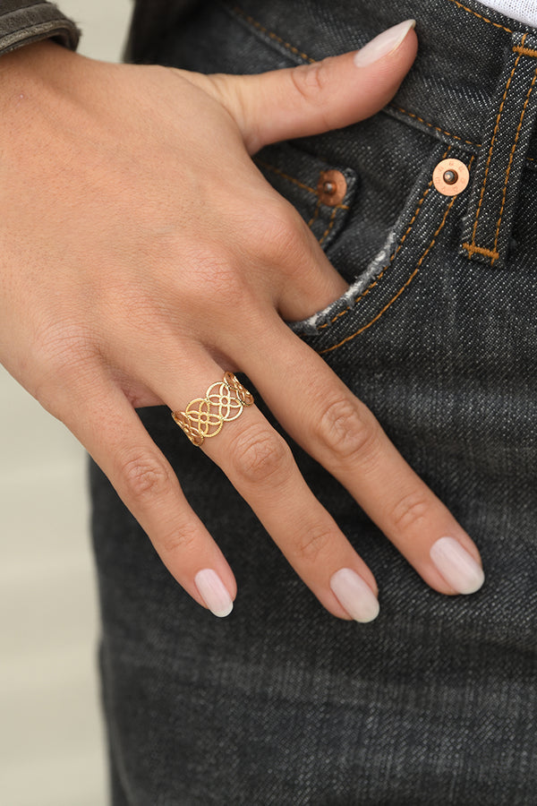 Anillo Ajustable "Yolande" de Acero Inoxidable