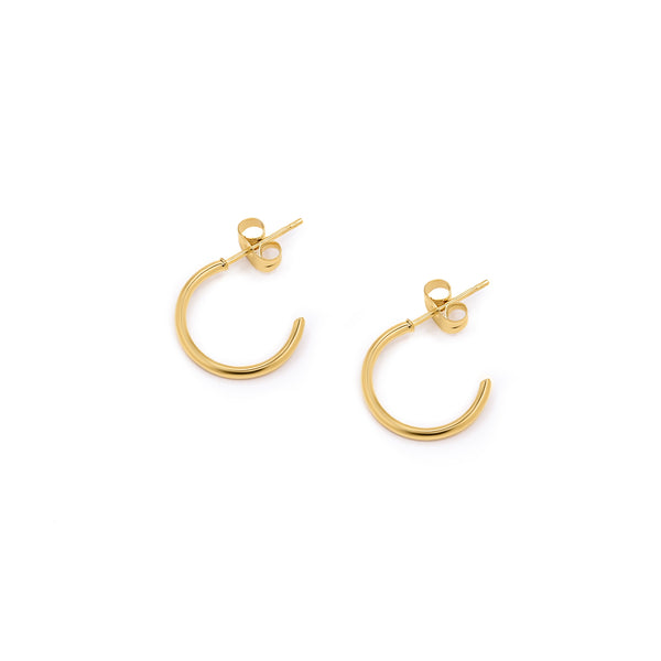 "Amarante" Stainless Steel Hoop Earrings