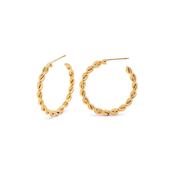 "Cyrielle" Stainless Steel Hoop Earrings