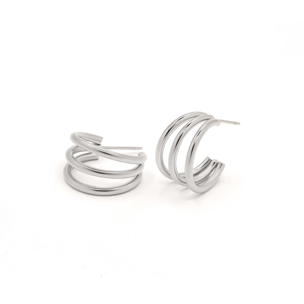 "Daphne" Stainless Steel Hoop Earrings