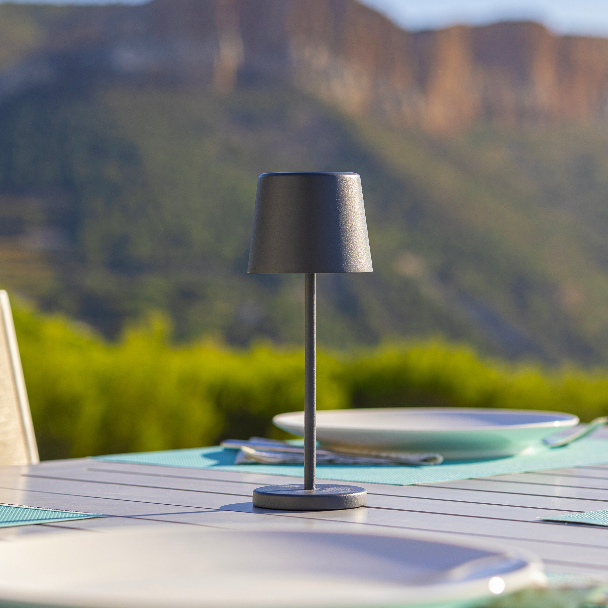 Kelly Mini - Lámpara de mesa inalámbrica - Acero - Gris antracita