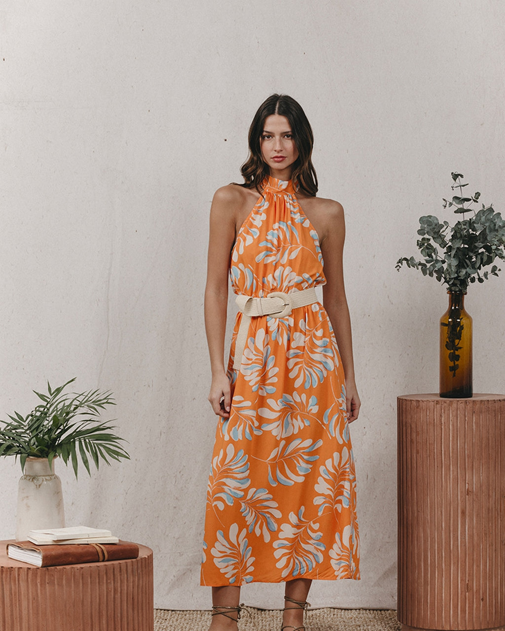 Vestido Largo Kendall - Naranja