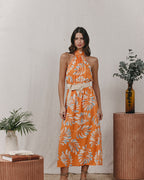 Vestido Largo Kendall - Naranja