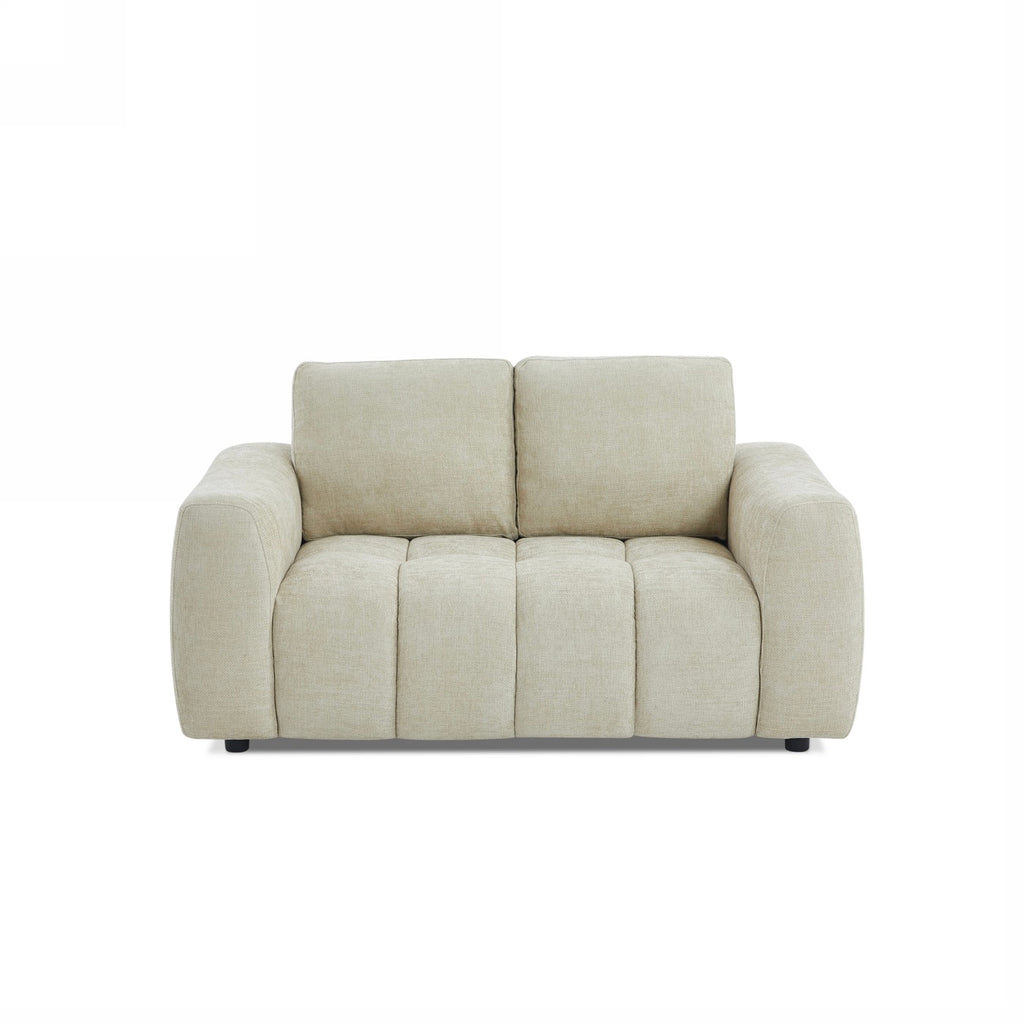 Kerea – Rak fast 2-sitssoffa – Chenilletyg taupe