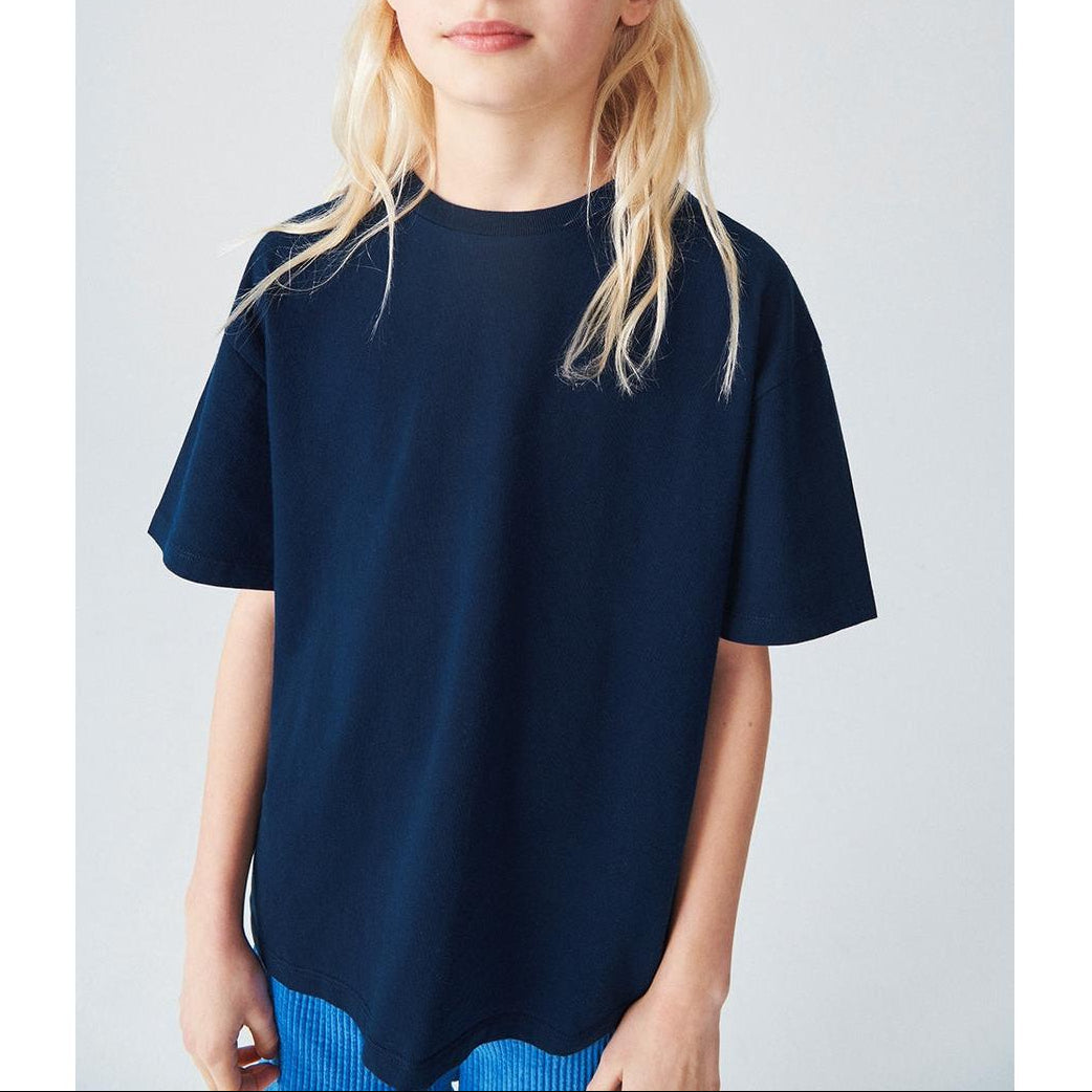 Straight Round-Neck T-Shirt - Vintage Ultramarine - Kids