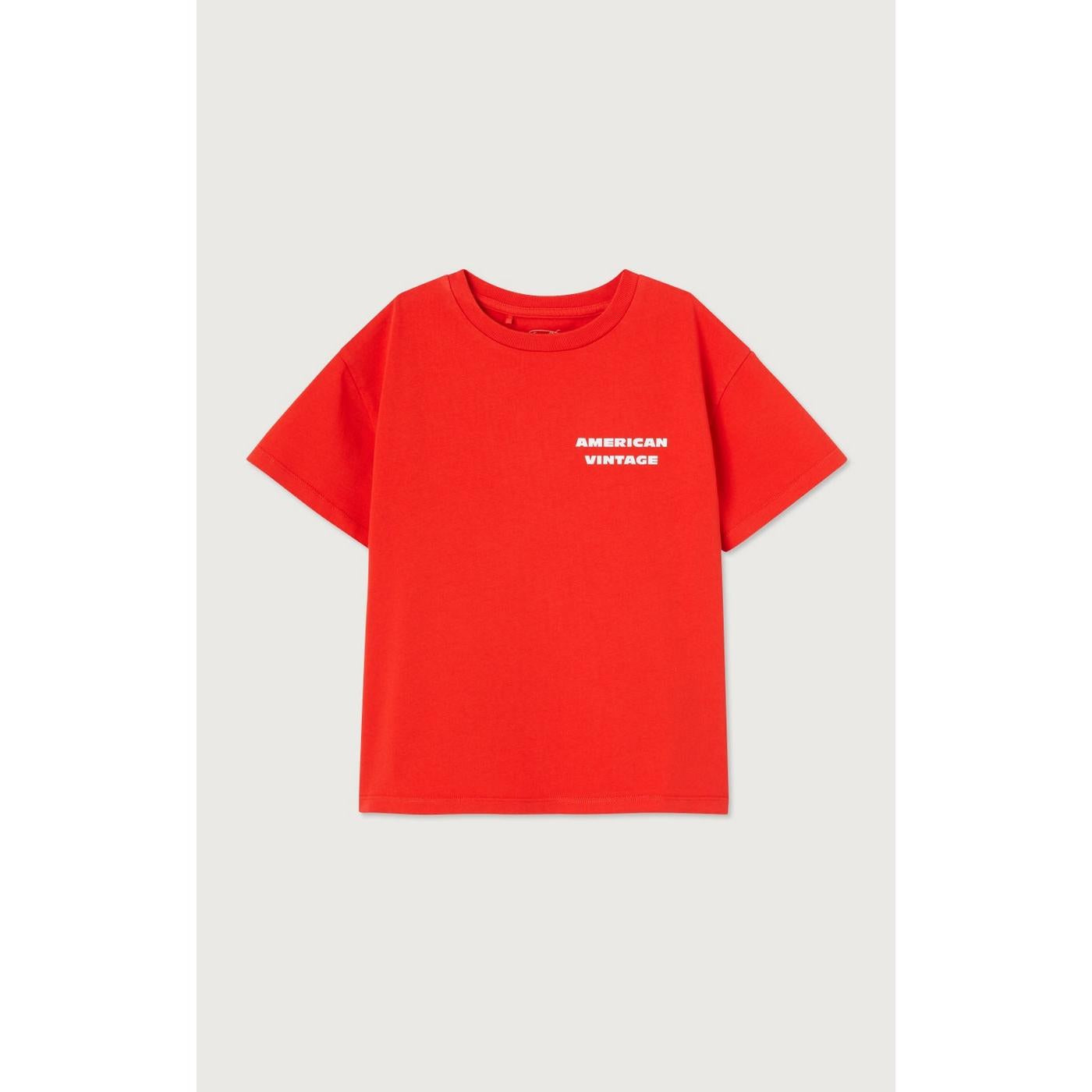 T-Shirt Droit Col Rond Imprime - Fraisier Vintage - Enfant