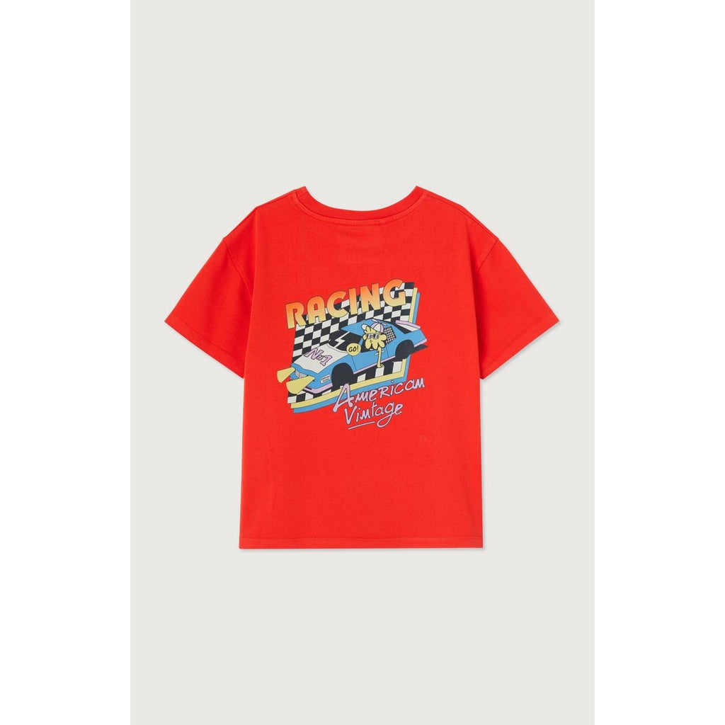 T-Shirt Droit Col Rond Imprime - Fraisier Vintage - Enfant