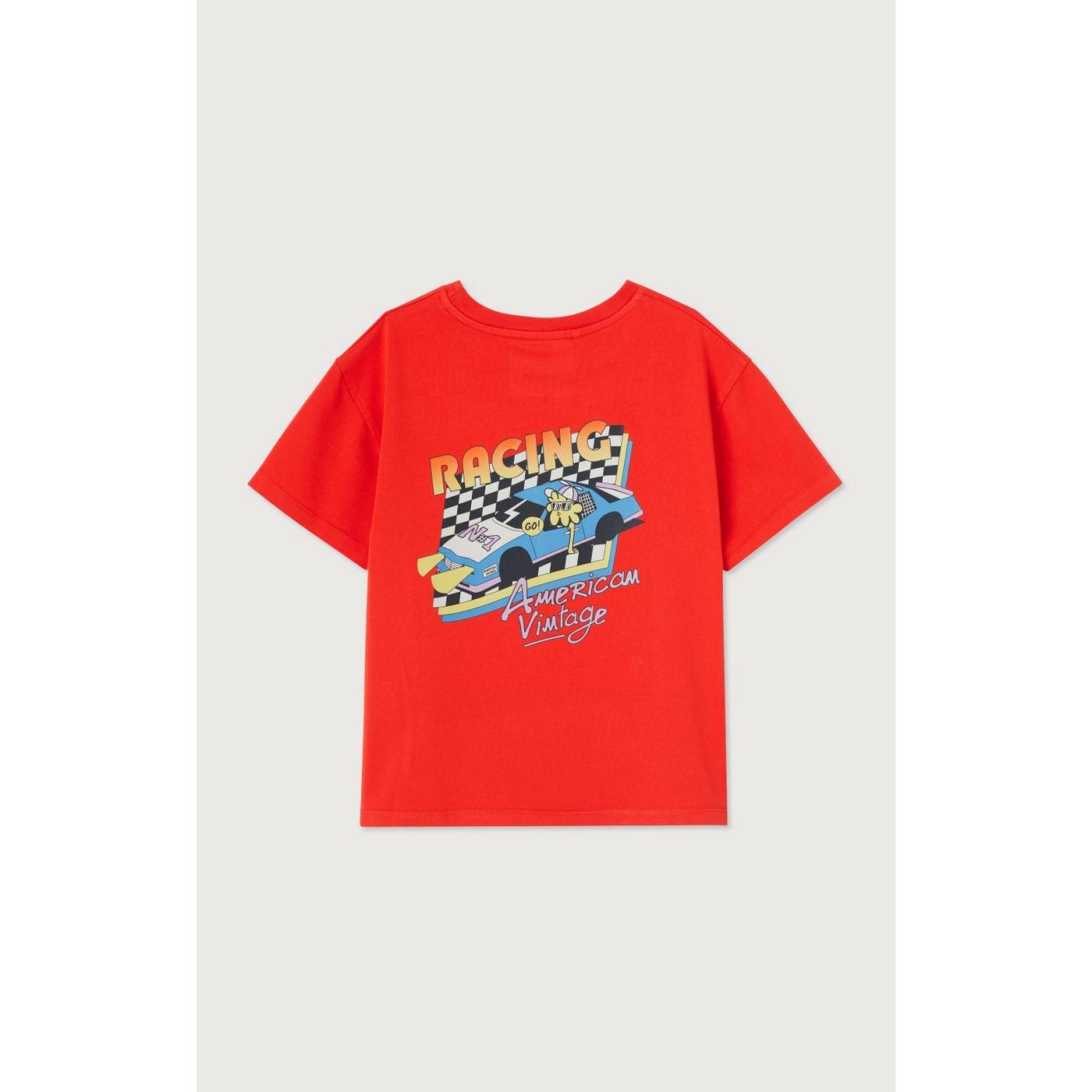 T-Shirt Droit Col Rond Imprime - Fraisier Vintage - Enfant