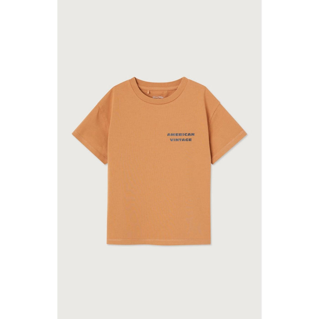 Straight Round-Neck Printed T-Shirt - Vintage Hazelnut - Kids