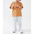 Straight Round-Neck Printed T-Shirt - Vintage Hazelnut - Kids