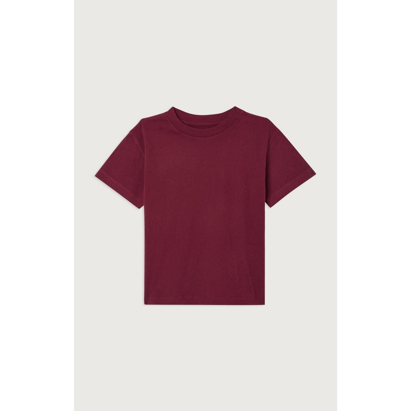 T-Shirt Col Rond - Bordeaux Vintage - Enfant