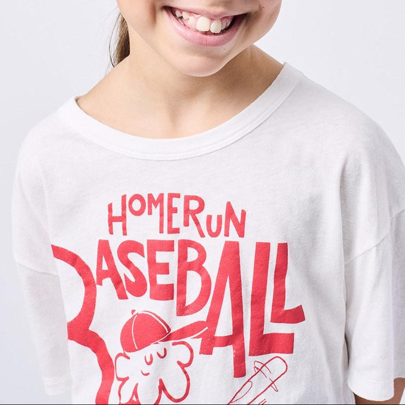 Camiseta recta de cuello redondo - Blanco - Niño