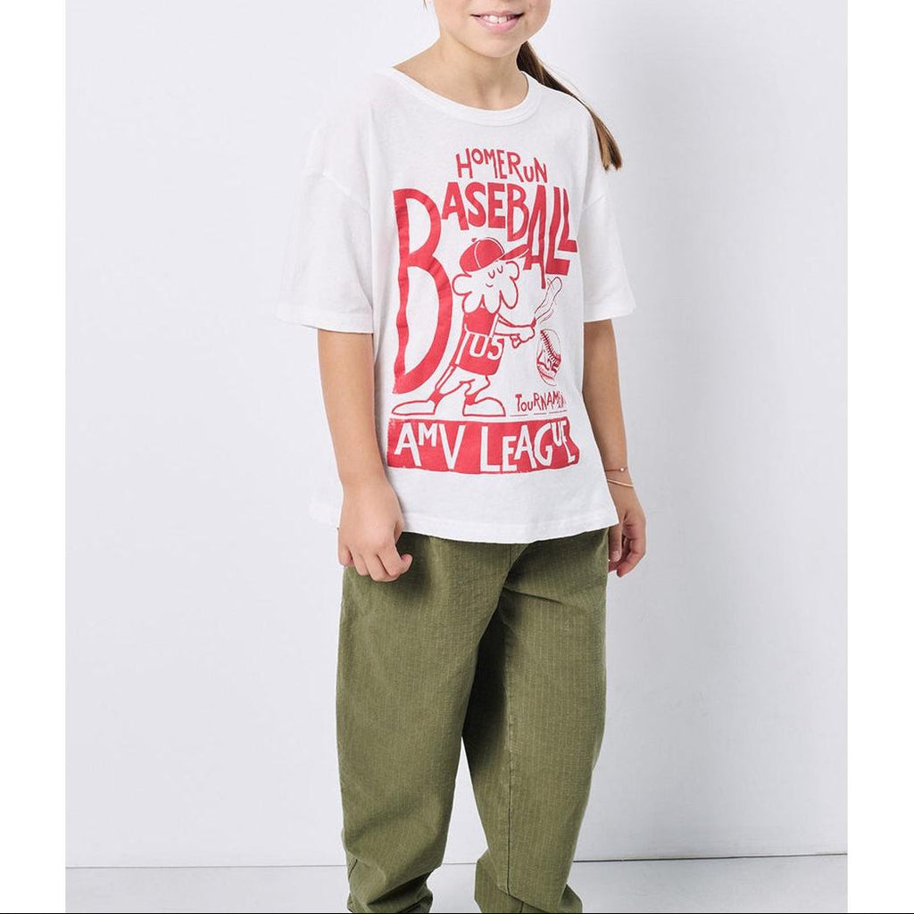Camiseta recta de cuello redondo - Blanco - Niño