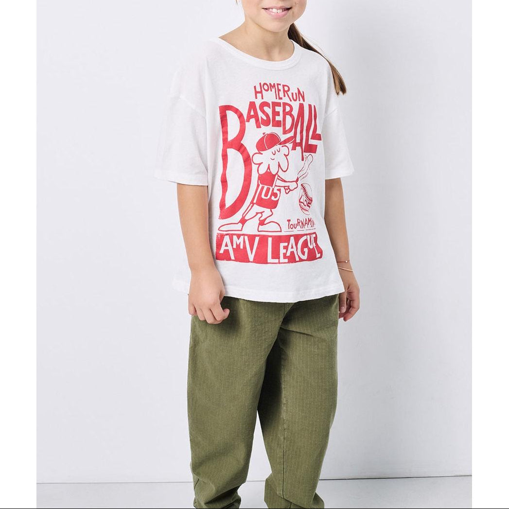 Camiseta recta de cuello redondo - Blanco - Niño