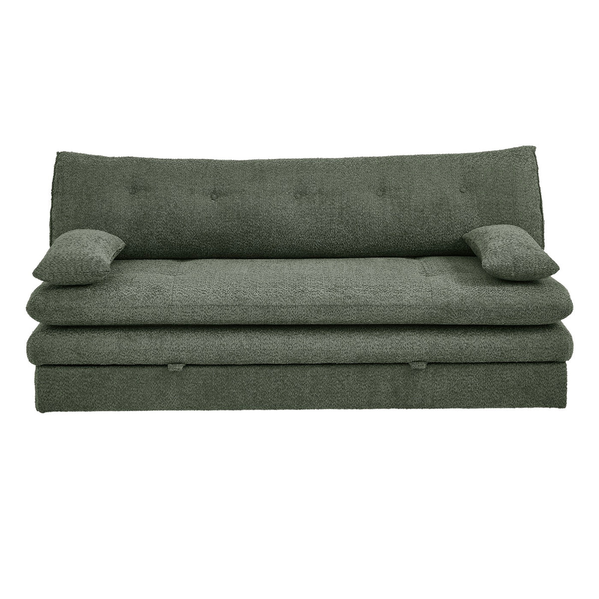 Kiara - 3-Personers Sovesofa - Grønt Bouclé-Stof