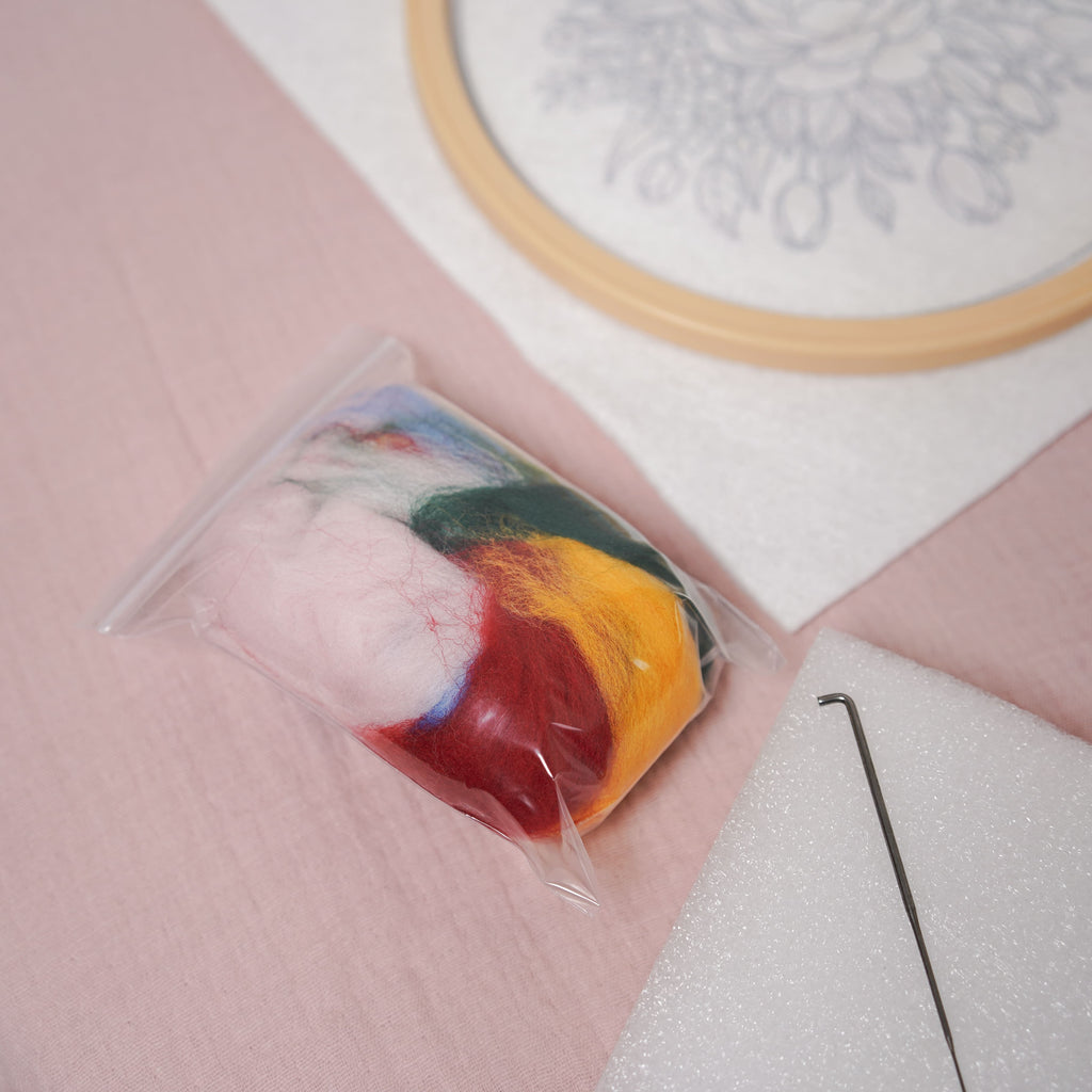 Kit Diy Feutrage À L'Aiguille Pivoine