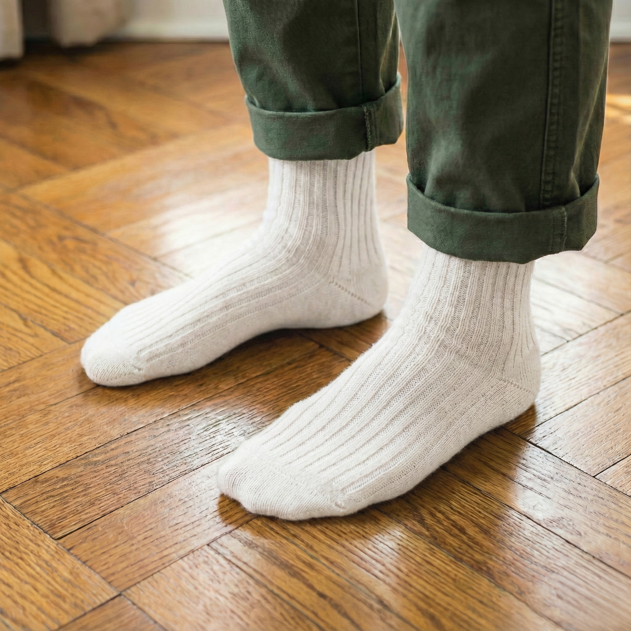 Chaussettes Dust Star En Soie Et Laine - Sable