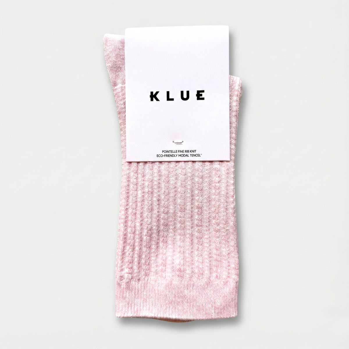Calcetines de punto fino acanalado y calado - Rosa