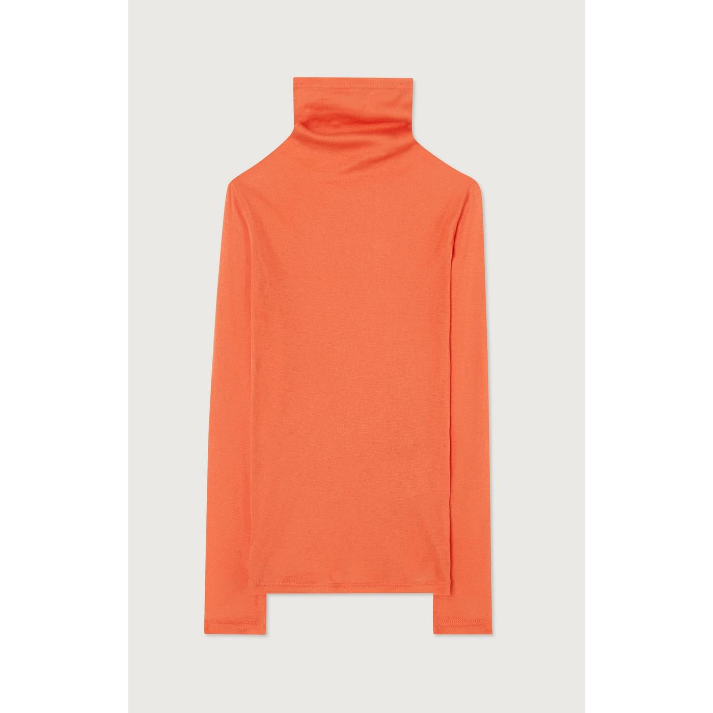 Fitted Rollneck T-Shirt - Vintage Guava - Kids