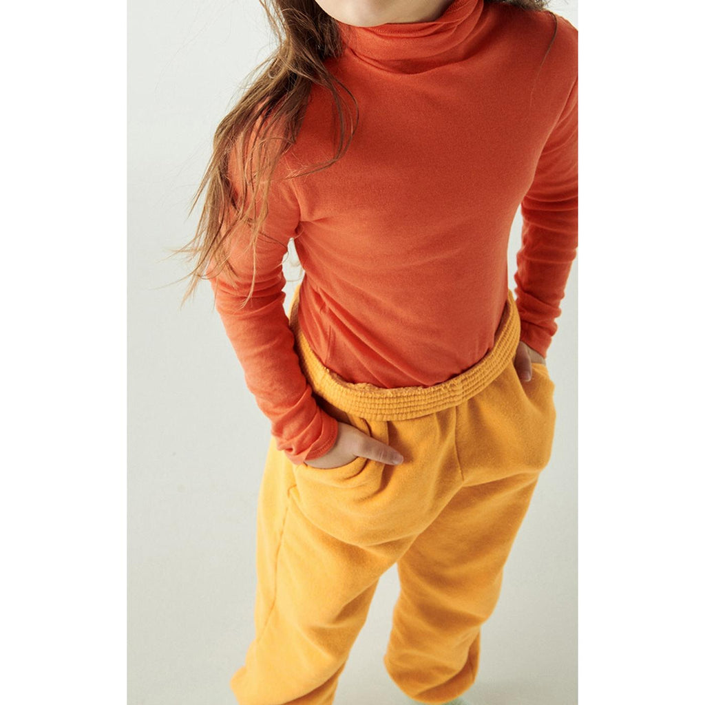 Fitted Rollneck T-Shirt - Vintage Guava - Kids