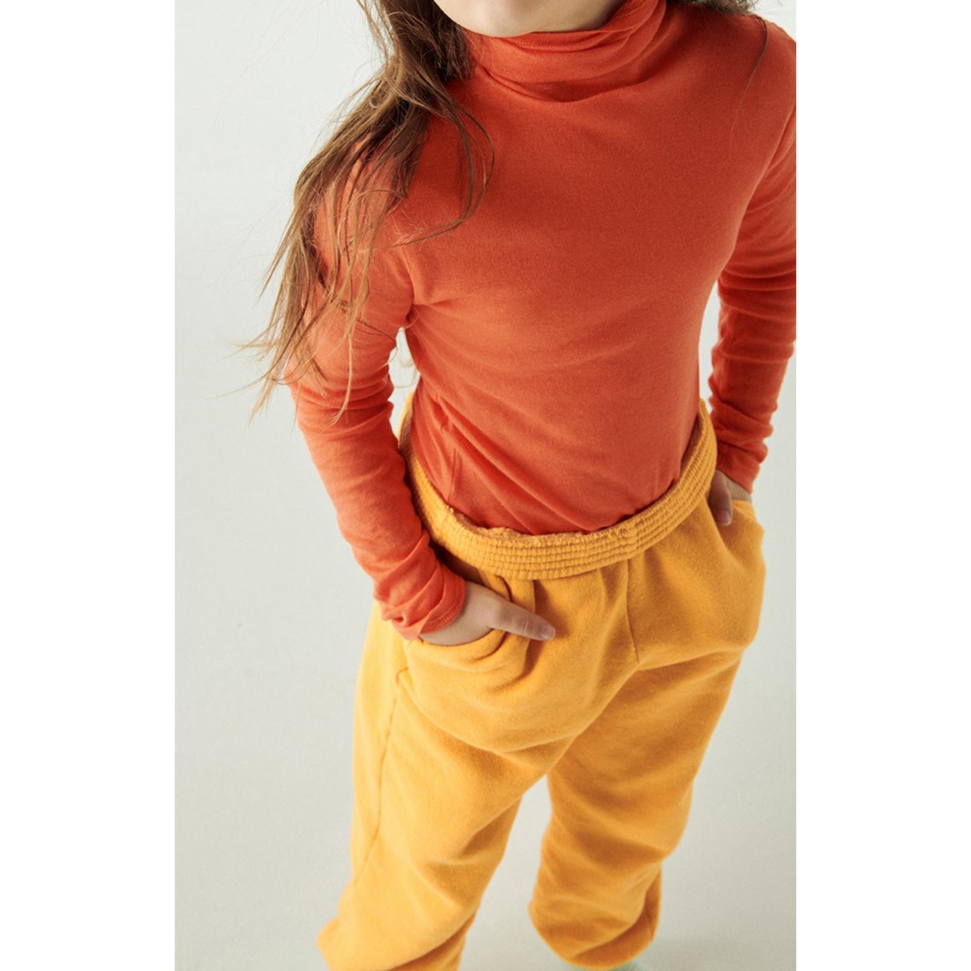 Fitted Rollneck T-Shirt - Vintage Guava - Kids
