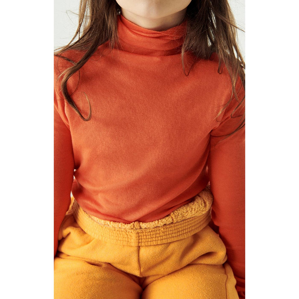 Fitted Rollneck T-Shirt - Vintage Guava - Kids