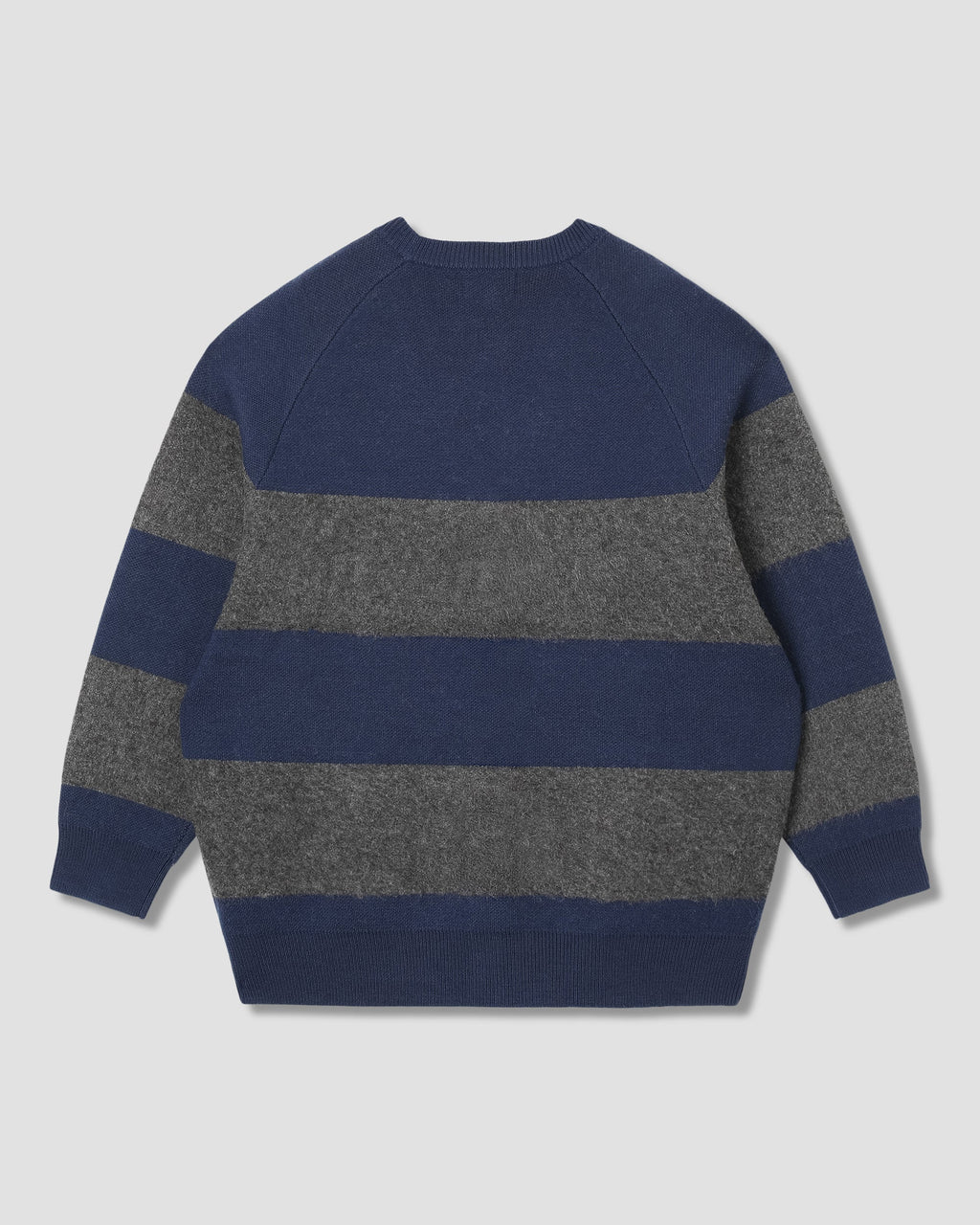 Knitted Cardigan - Navy/Charcoal Border Stripe