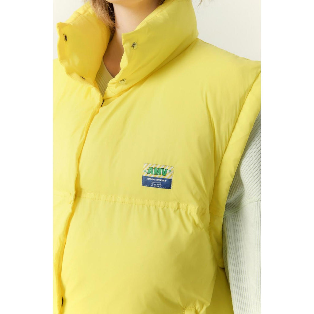 Oversized Sleeveless Midi Puffer Jacket - Beurre - Women