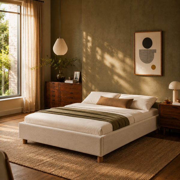 Korall - Lit Coffre - Lin - Beige