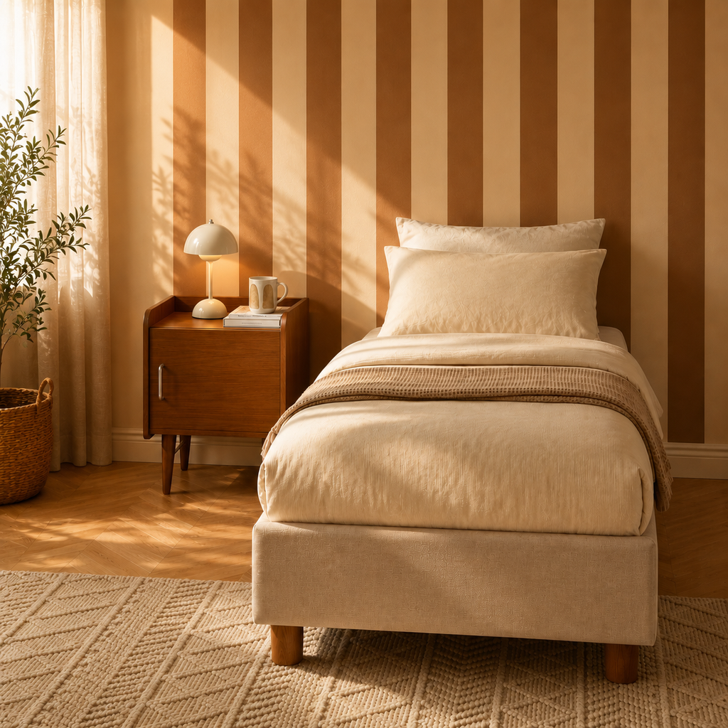 Korall - Lit Coffre - Lin - Beige