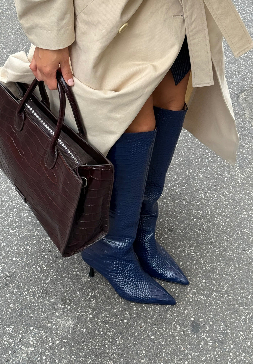 Somebody Told Me Boots - Navy