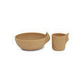 Konges Sløjd - Juego de cuenco y taza Conejo - Almendra