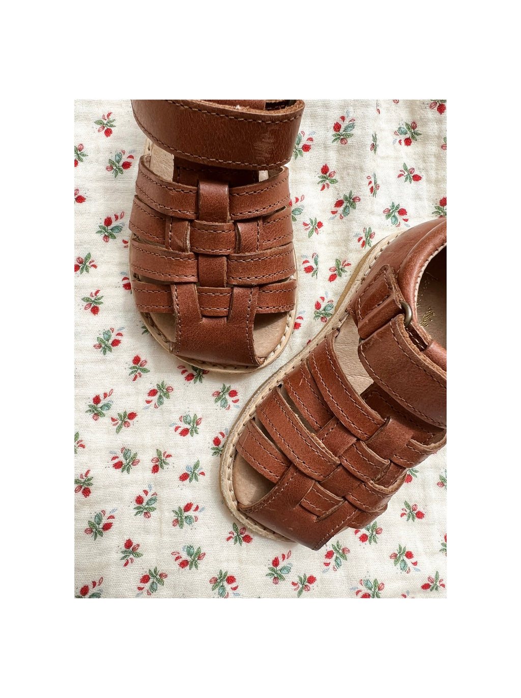 Lapinou Strap Sandals - Cognac